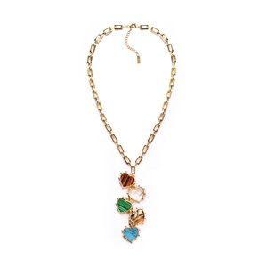 Adriana Pappas Gemstone Hearts Necklace